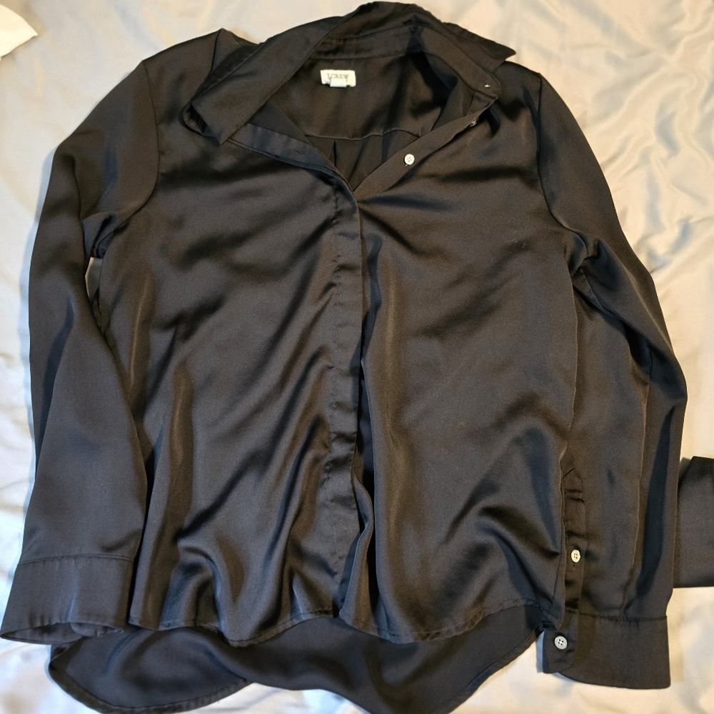 J. Crew Black Blouse with Elegant Simplicity